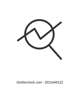 Data analytics line icon in trendy style. Stroke vector pictogram isolated on a white background. Data analytics premium outline icons.