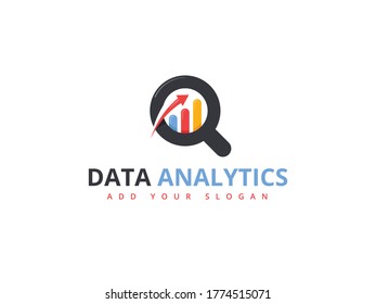 data analytics logo. business & finance logo design vector 