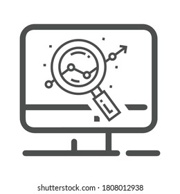 Data Analytics Monitor Web Icon