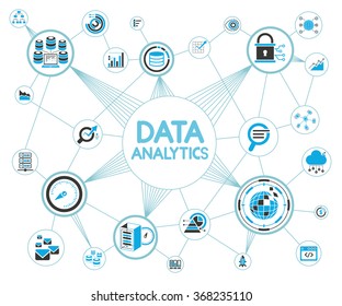 Data Analytics Network Background Data Analytics Stock Vector (royalty 