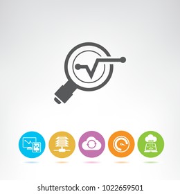 data analytics and network icons