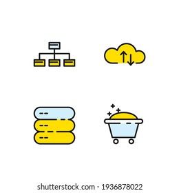 data analytics set icon, isolated data analytics set sign icon, vector illustration