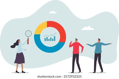 Data analytics, statistic to analyze, business graph dashboard, marketing research, diagram for optimization, big data and information.business concept.flat character.