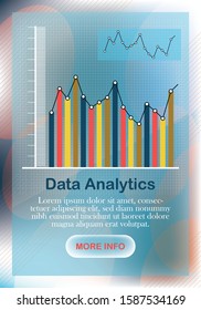 Data Analytics and Statistics. Analyze dioramas and graphics. Data visualization concept.