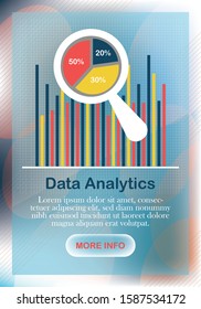Data Analytics and Statistics. Analyze dioramas and graphics. Data visualization concept.