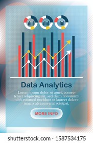 Data Analytics and Statistics. Analyze dioramas and graphics. Data visualization concept.