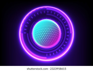 Data analytics technology on dark background