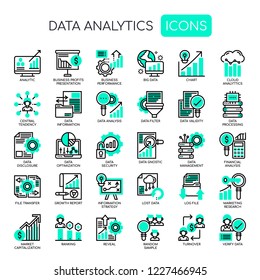 Data Analytics , Thin Line and Pixel Perfect Icons