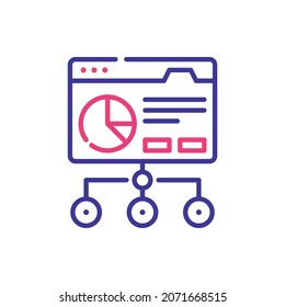 Data analytics vector 2 colours Icon Design illustration. Web Analytics Symbol on White background EPS 10 File