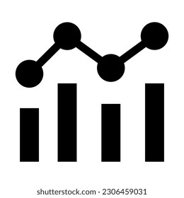 Data Analytics Vector Glyph Icon For Personal And Commercial Use.
