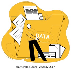 Data analytics vector illustration. Business, finance, and industry converge in realm data analytics prowess Accounting thrives on precision analytic insights bring to financial records