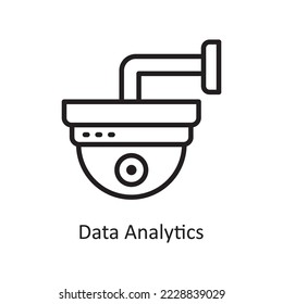 Data Analytics Vector Outline Icon Design illustration. Housekeeping Symbol on White background EPS 10 File