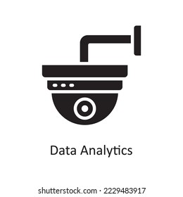 Data Analytics Vector Solid Icon Design illustration. Housekeeping Symbol on White background EPS 10 File