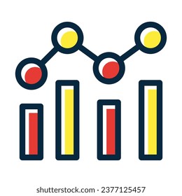 Data Analytics Vector Thick Line Filled Dark Colors Icons For Personal And Commercial Use.
