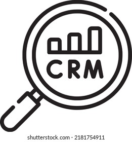 Data Analyzing Vector Icon, Illustration For CRM, Useful Mobile And UI, UX Design, EPS