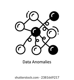Data Anomalies doodle Icon Design illustration. Networking Symbol on White background EPS 10 File