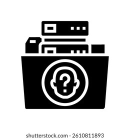data anonymization ethical ai glyph icon vector. data anonymization ethical ai sign. isolated symbol illustration