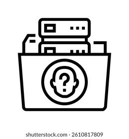 data anonymization ethical ai line icon vector. data anonymization ethical ai sign. isolated contour symbol black illustration