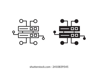 Data architecture icon set. Vector illustration