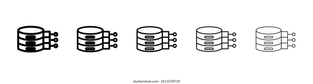 Data architecture icon Symbol mark in Outline style
