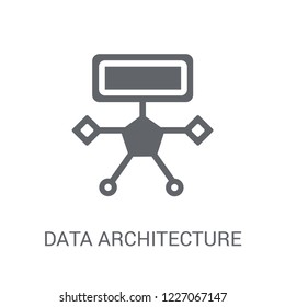 Data Architecture Icon. Trendy Data Architecture Logo Concept On White Background From Technology Collection. Suitable For Use On Web Apps, Mobile Apps And Print Media.