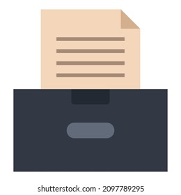 data archive flat clipart vector illustration