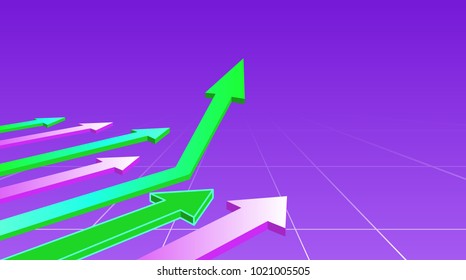 Data arrow. Stock Market Graph.
