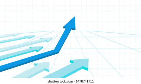 Data arrows on a grid with copy space