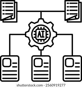 Data Augmentation Icon - Line Style - How to use AI Theme