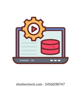 Icono de Automatización de datos en Vector. Logotipo
