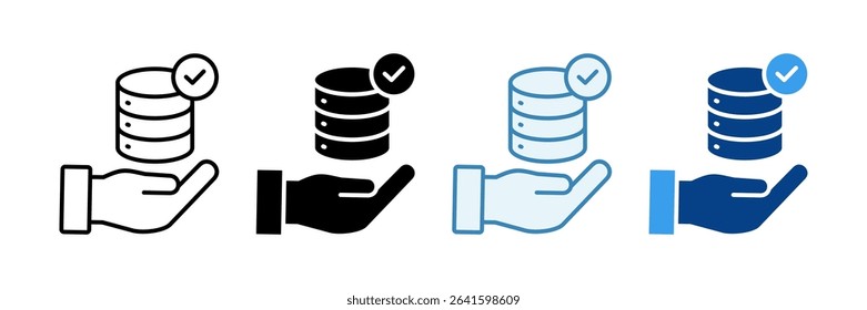 Data Availability Icon Set Multiple Style Collection