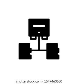 Data backup glyph icon black and white