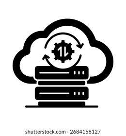 Ícone do Data Backup, Proteção de dados, Soluções de backup, Backup em nuvem, Recuperação de dados e Armazenamento de dados seguro. Ilustração vetorial.