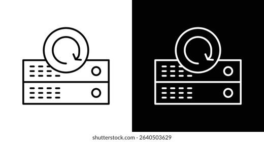 Data backup icon symbol concept for graphic design, Website, UI. EPS