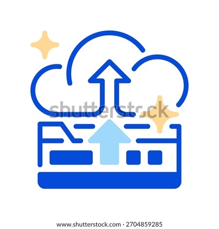 Data Backup Line Icon, Outline Symbol for File Protection, Storage Safety, System Preservation, Information Recovery, and Cloud Archiving. Vector Sign Icon.
