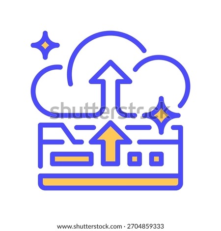 Data Backup Line Icon, Outline Symbol for File Protection, Storage Safety, System Preservation, Information Recovery, and Cloud Archiving. Vector Sign Icon.