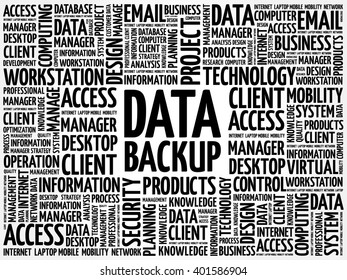 Data Backup Word Cloud Concept