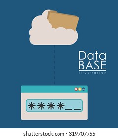 Data Base concept with cloud computing icons design, vector illustration eps 10