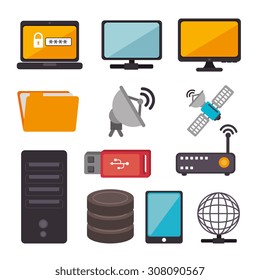 Data base design, vector illustration eps 10.