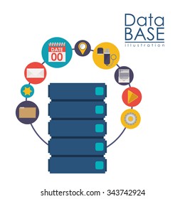data base design, vector illustration eps10 graphic 