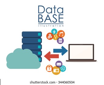 Data Base Design, Vector Illustration Eps10 Graphic 