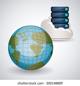 Data Base digital design, vector illustration eps 10 