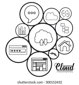 Data Base digital design, vector illustration eps 10 