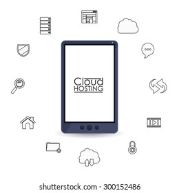 Data Base digital design, vector illustration eps 10 