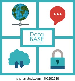 Data Base digital design, vector illustration eps 10 