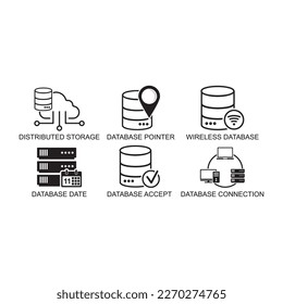 icono de base de datos, icono de computación