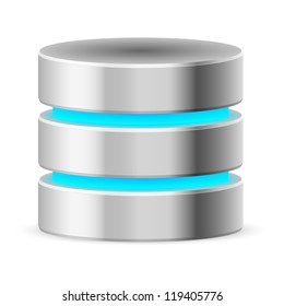 Data base icon. Illustration on white background