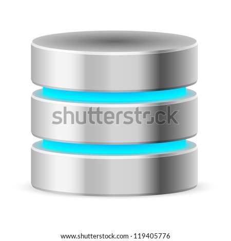 Data base icon. Illustration on white background