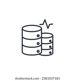 data base icon. vector.Editable stroke.linear style sign for use web design,logo.Symbol illustration.