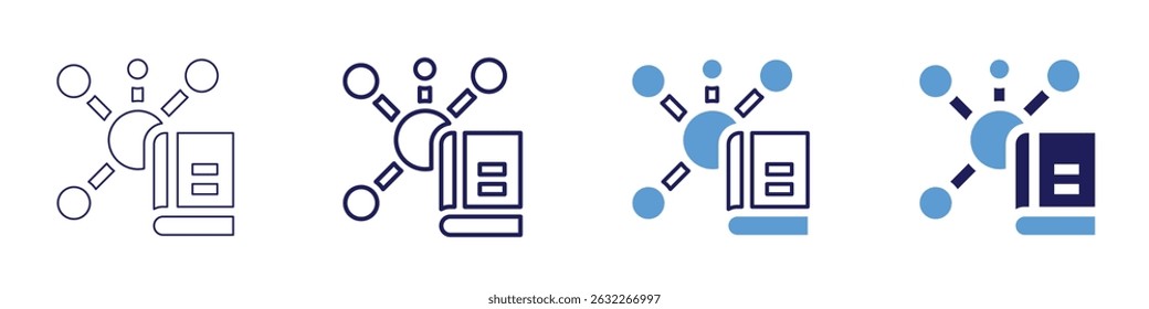 Data bias icon in 4 different styles. Thin Line, Line, Bold Line, Duotone. Duotone style. Editable stroke.